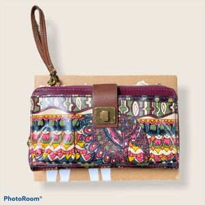 Sakroots Artist Circle Phone Purse Clutch Wristlet